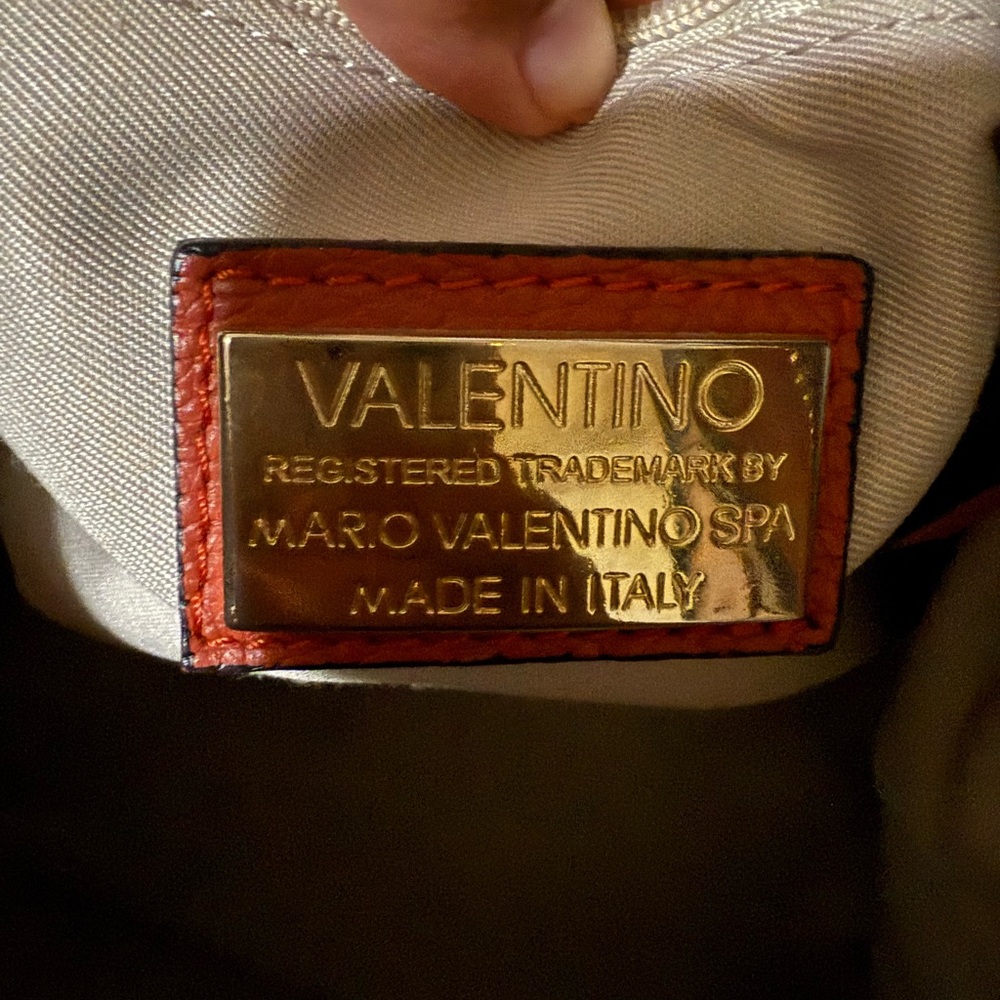 🍂Valentino Designer Bag with Gold and burnt orange Accents🍂 - Picture 4 of 6